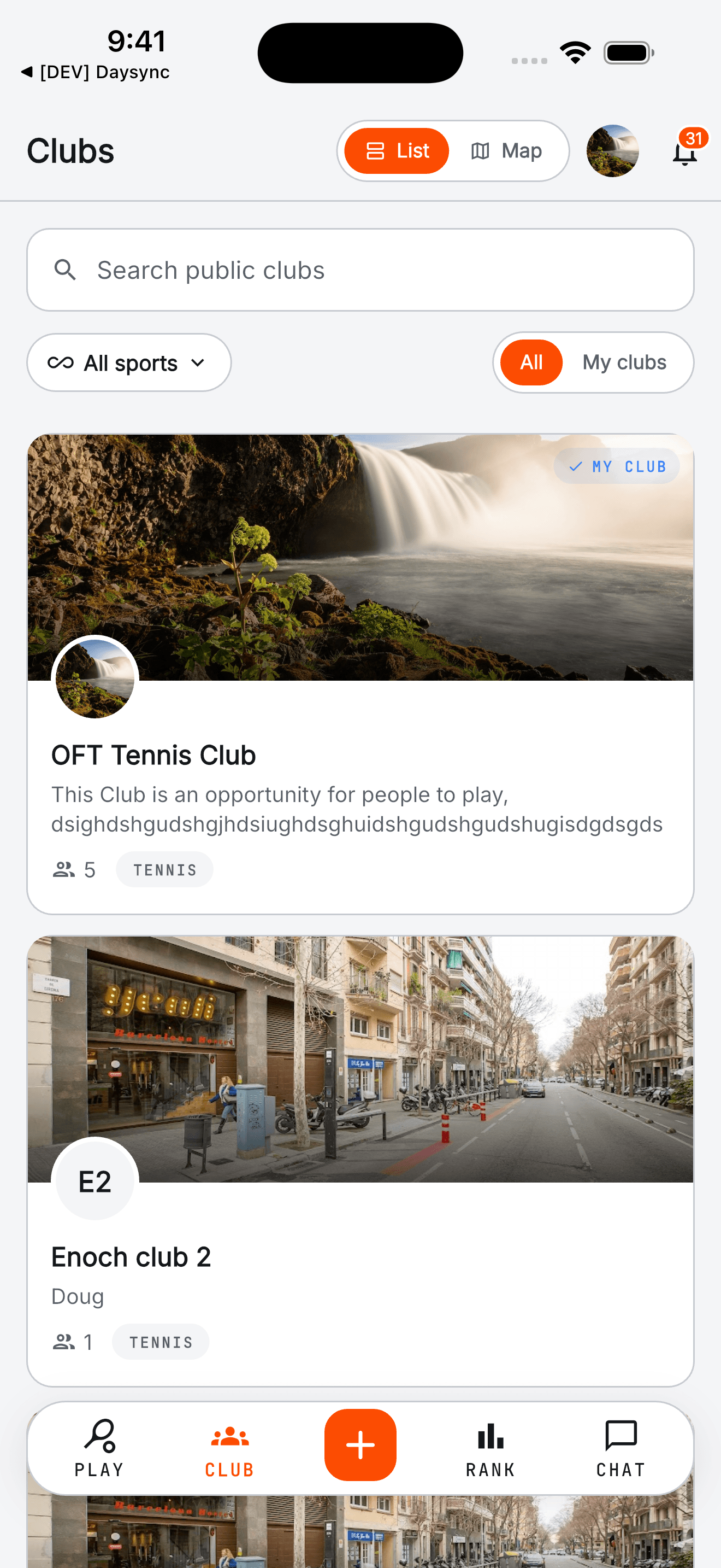 Clubs near you